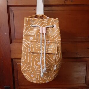 Talking Out Of Turn Retro Zen Ladies Bucket Bag Vinyl Yellow Shoulder Boho Purse